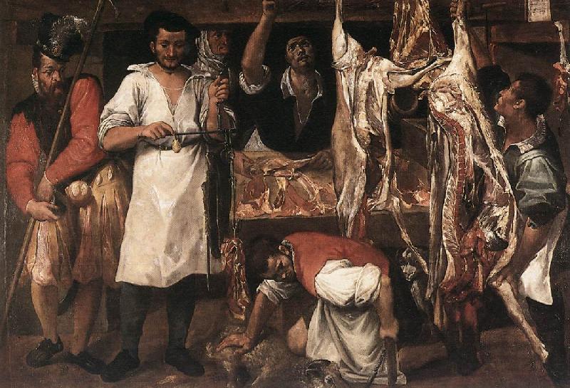 CARRACCI, Annibale Butcher's Shop France oil painting art